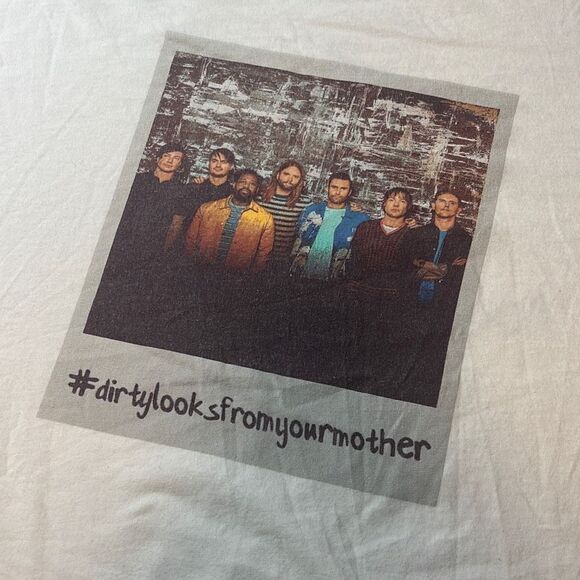 Maroon 5 Tour Dirty Looks From Your Mother T-Shirt Graphic Print White - Picture 6 of 6